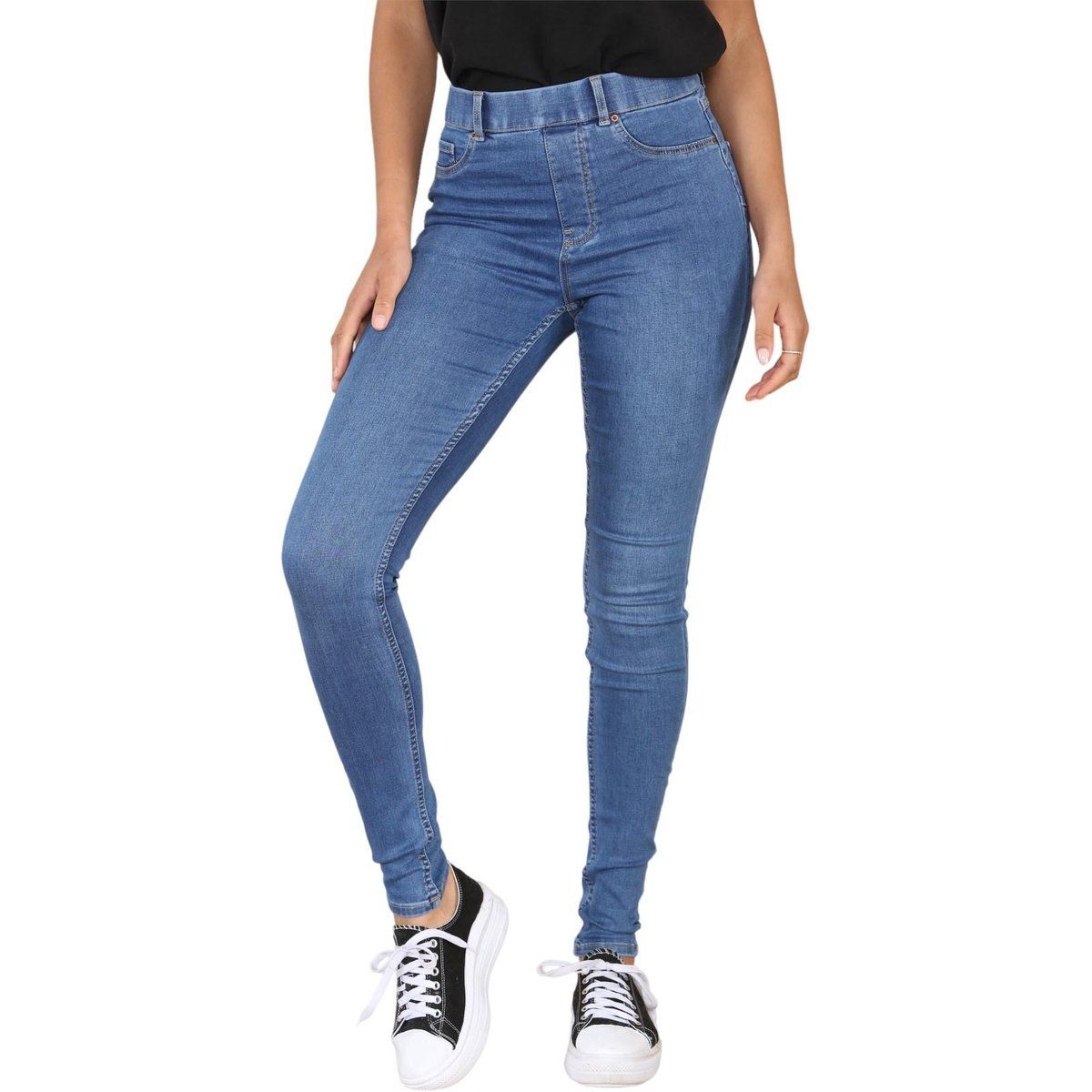 Hochtaillierte Denim Jeggings