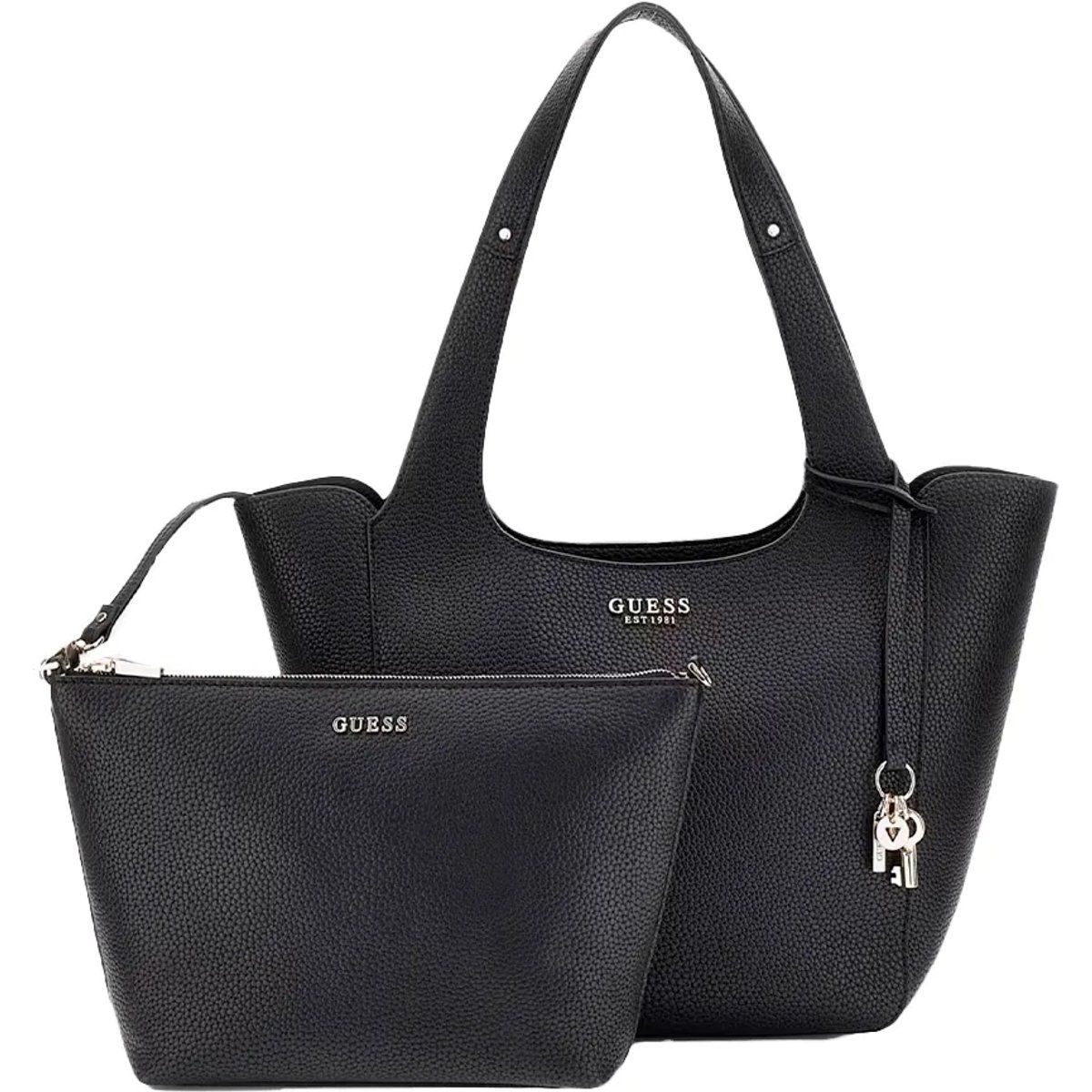 Strukturierte Handtaschen-Set aus Kunstleder