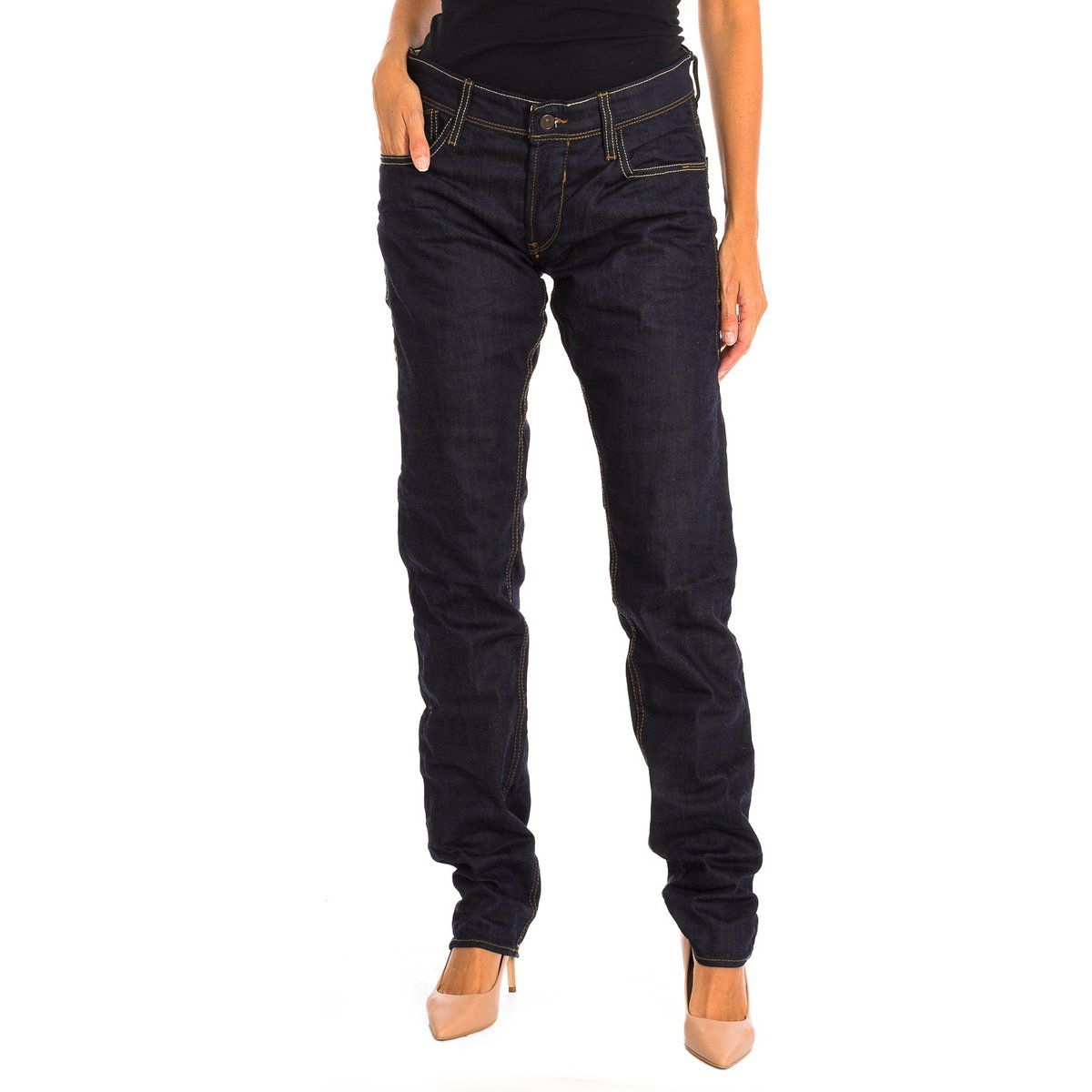Klassische Damenjeans mit geradem Bein