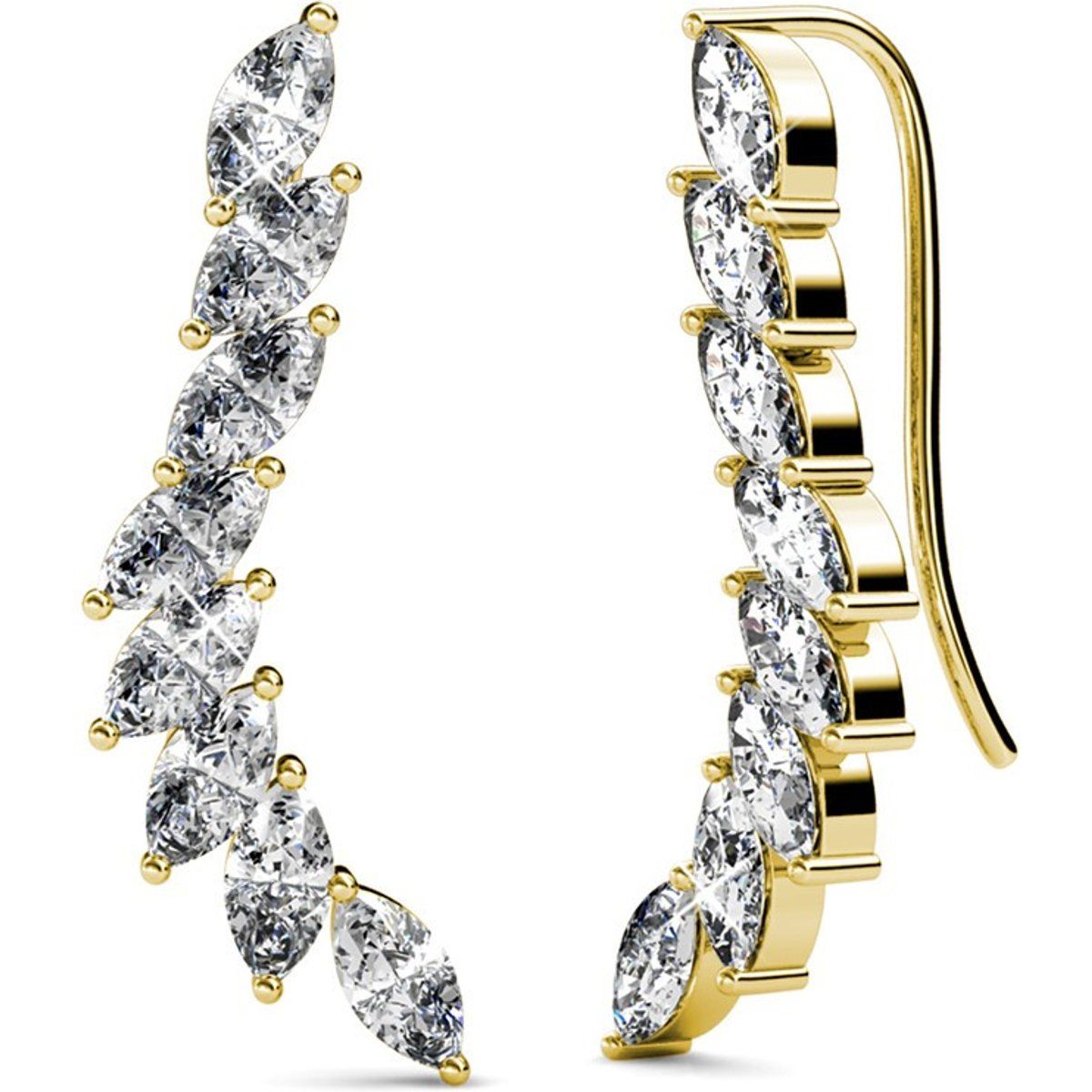 Elegante Kristall Ranken Ear-Crawler