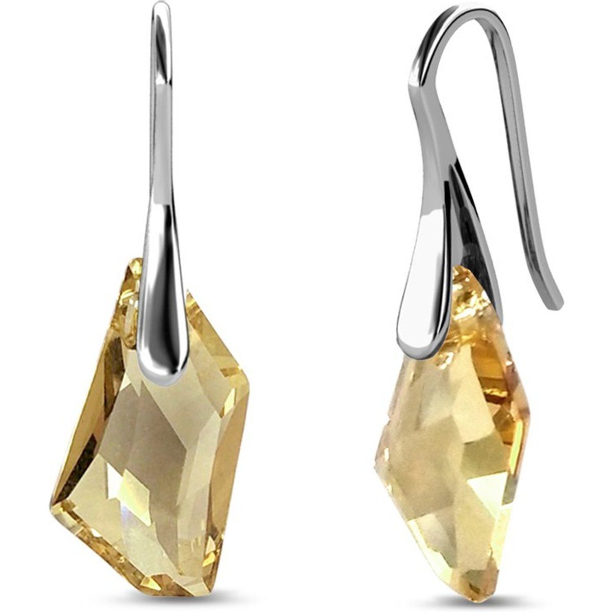 Ohrhänger mit Amberfarbenen Kristallen