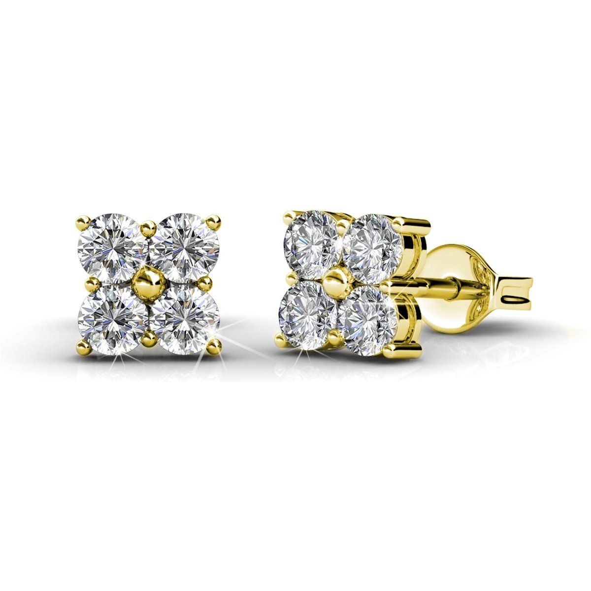 Elegante Kristall-Cluster-Ohrstecker