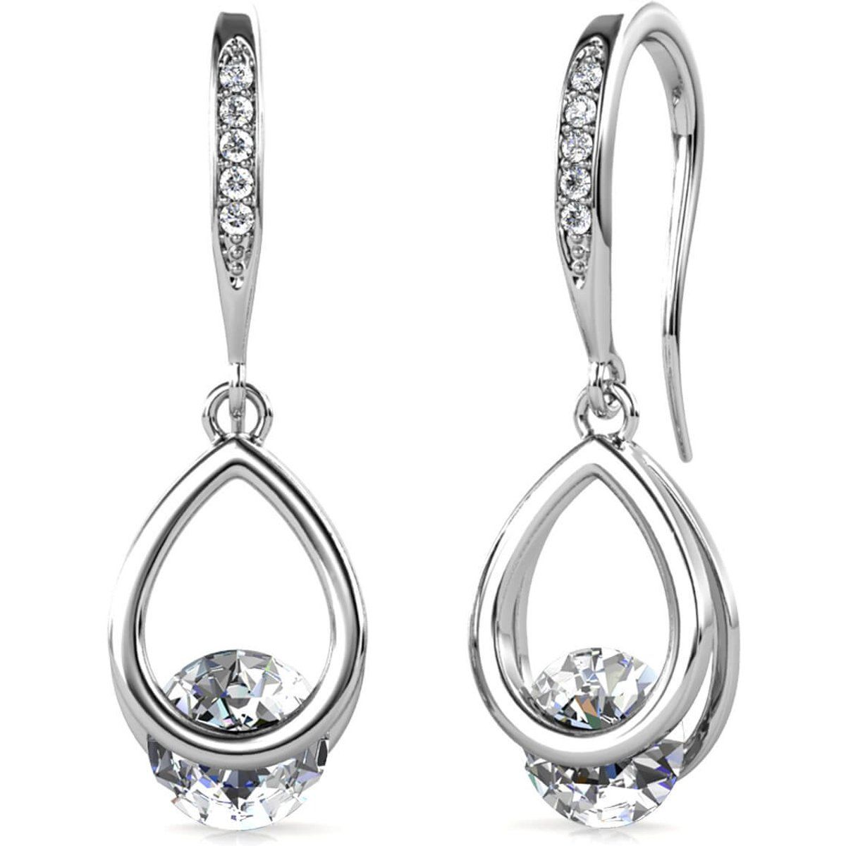 Elegante Kristall-Ohrringe in Tropfenform