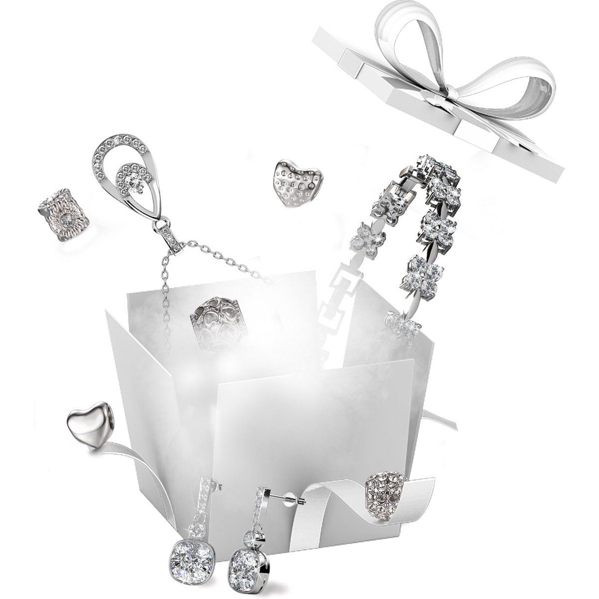 Funkelndes Kristall-Schmuck-Überraschungsset