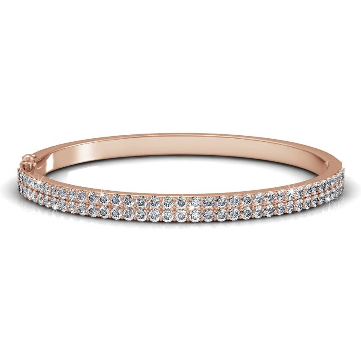 Eleganter doppelreihiger Kristall-Armreif