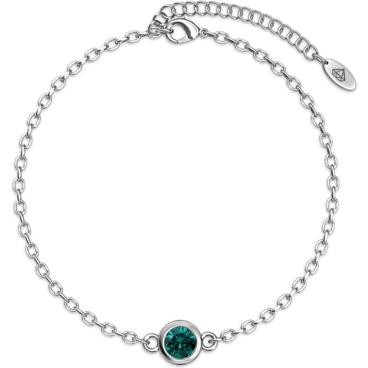 Zartes Kristallarmband mit Zargenfassung