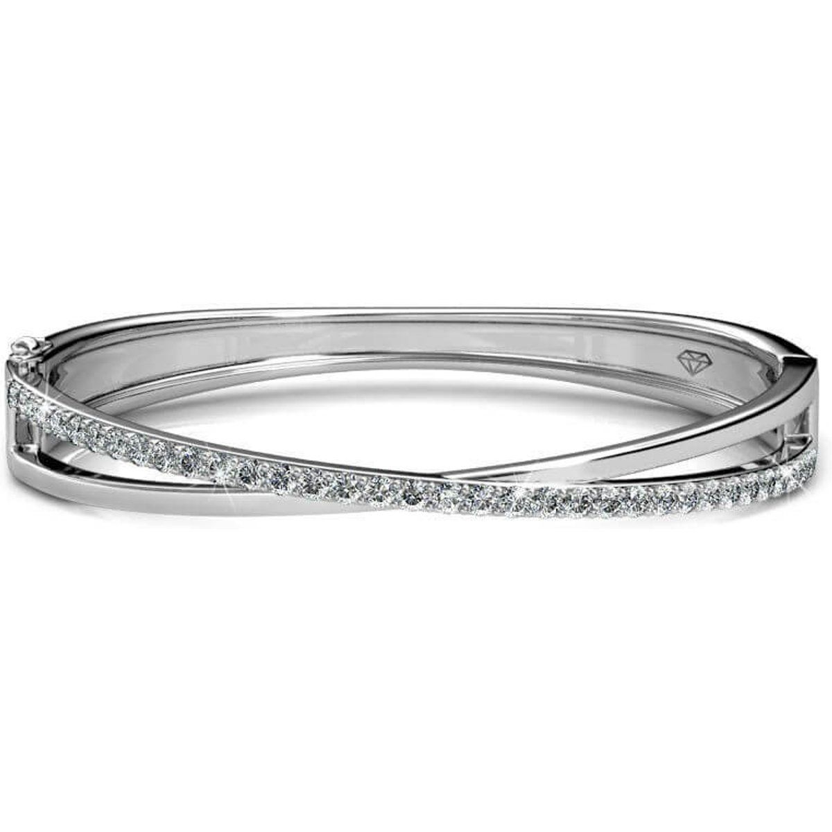 Überkreuztes Kristall Armreif Armband