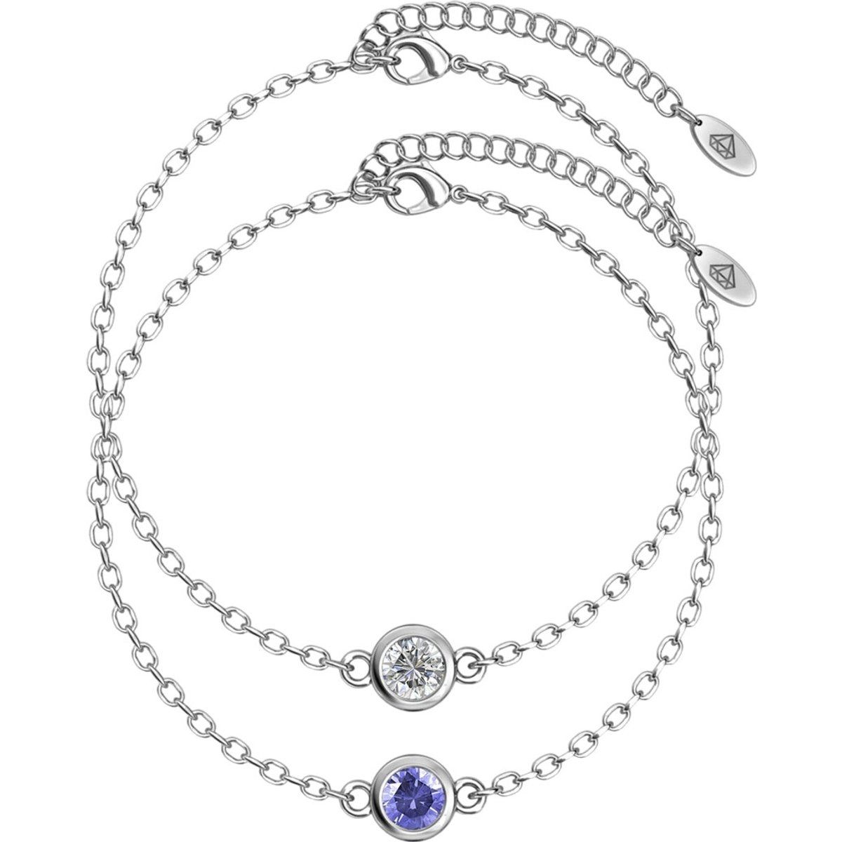 Zarte Armbänder mit Kristall-Zargenfassung