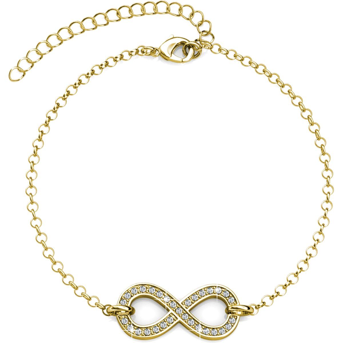 Funkelndes Kristall Unendlichkeits-Armband
