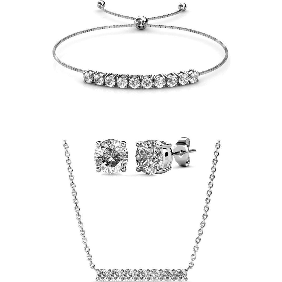 Elegantes Kristall-Schmuckset