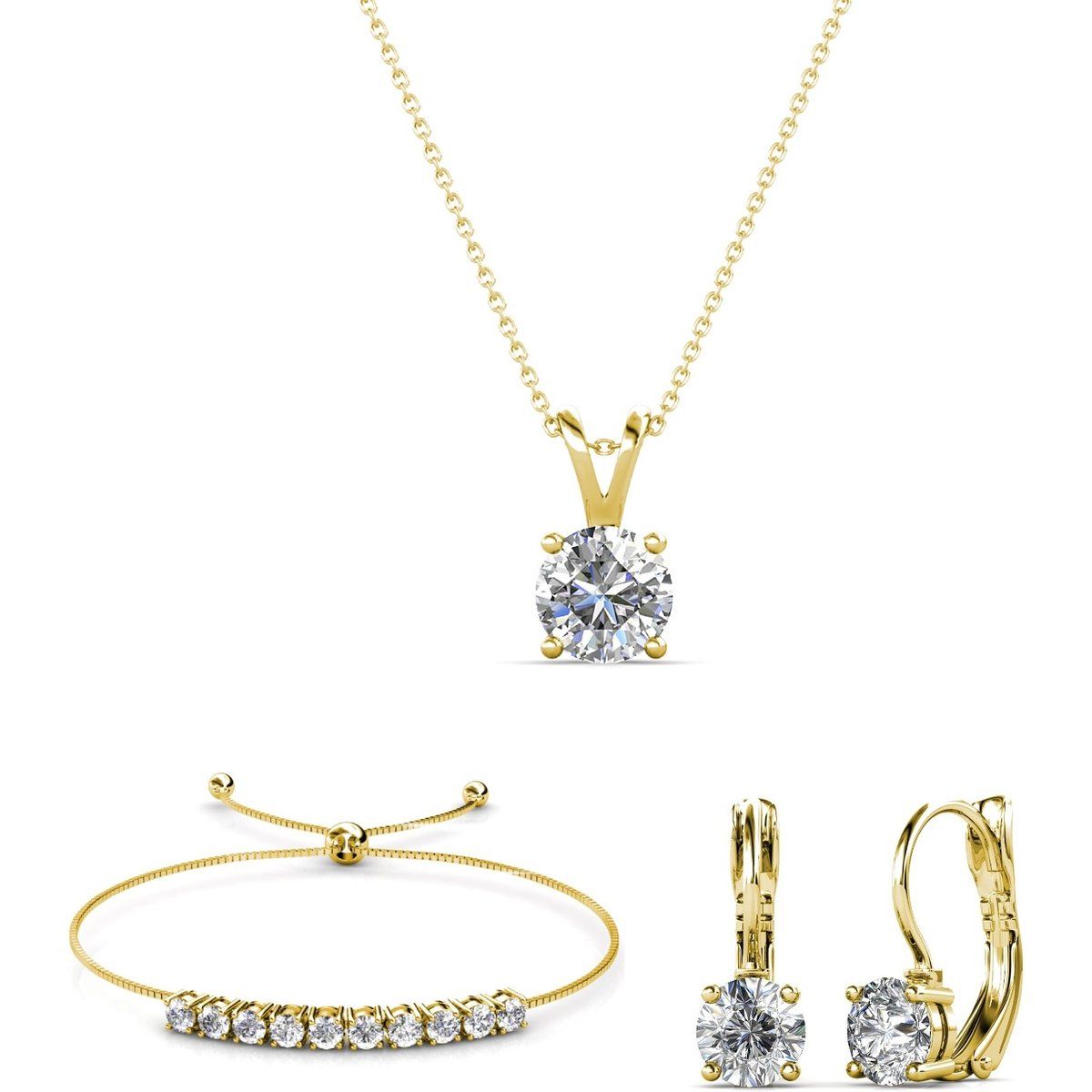 Rundes Kristall-Schmuckset