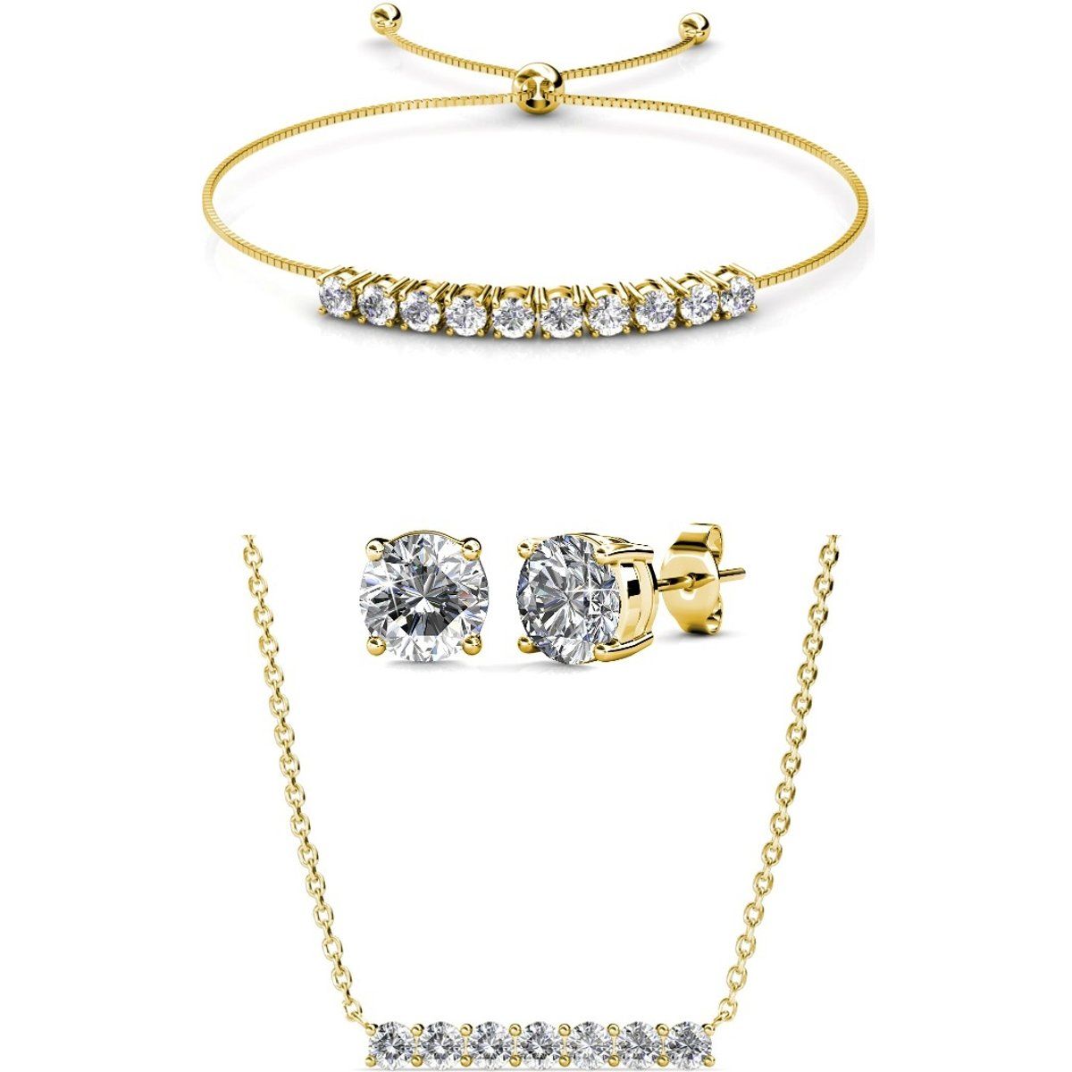 Elegantes Set mit Kristall-Stab-Design