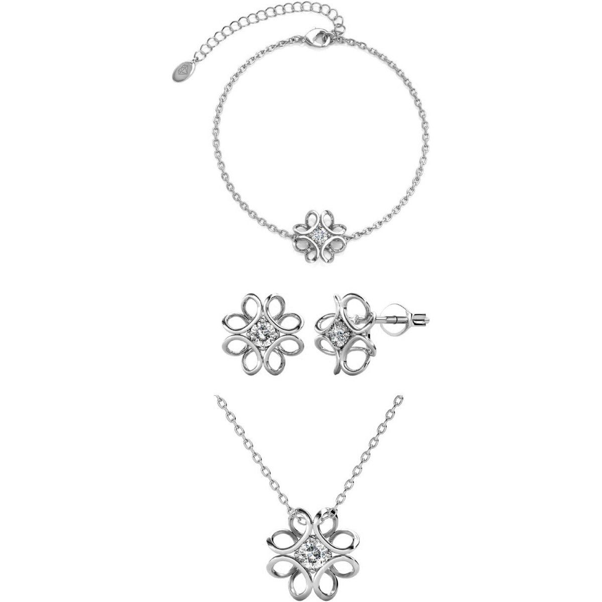Kristallblumenschmuck Set