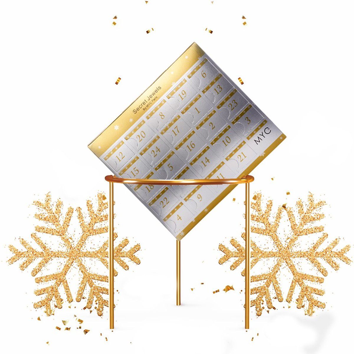 Schmuck-Adventskalender mit 18k Gold-Plattierung