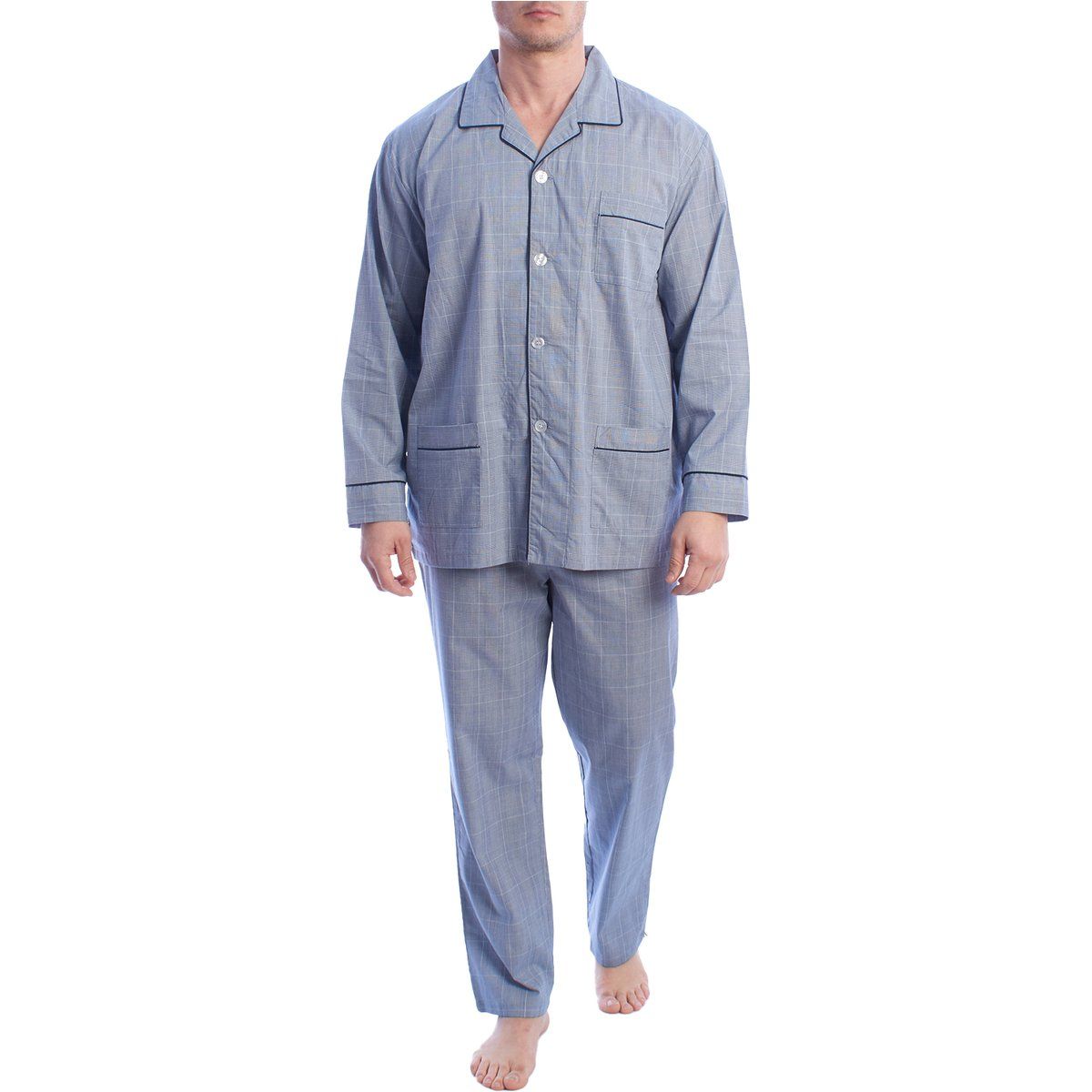 Klassisches Herren-Pyjama-Set aus Popeline