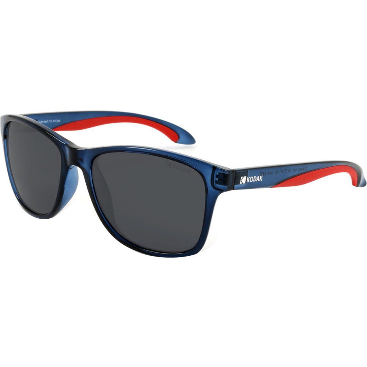 Sportliche blaue Sonnenbrille mit quadratischem Rahmen