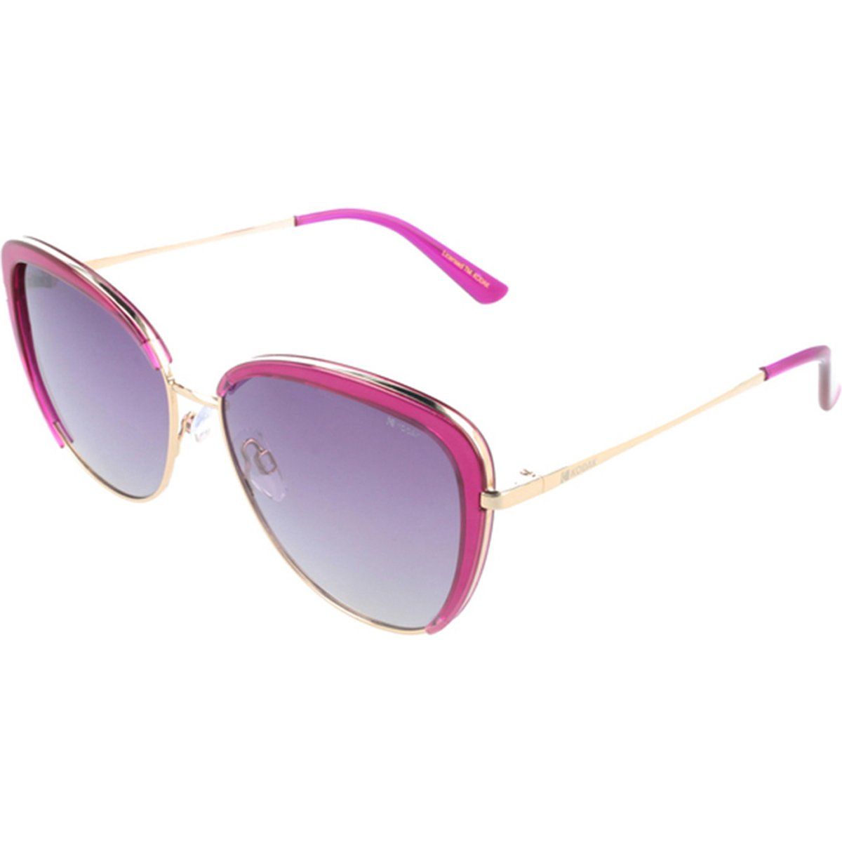 Katzenaugen-Sonnenbrille mit Goldrand