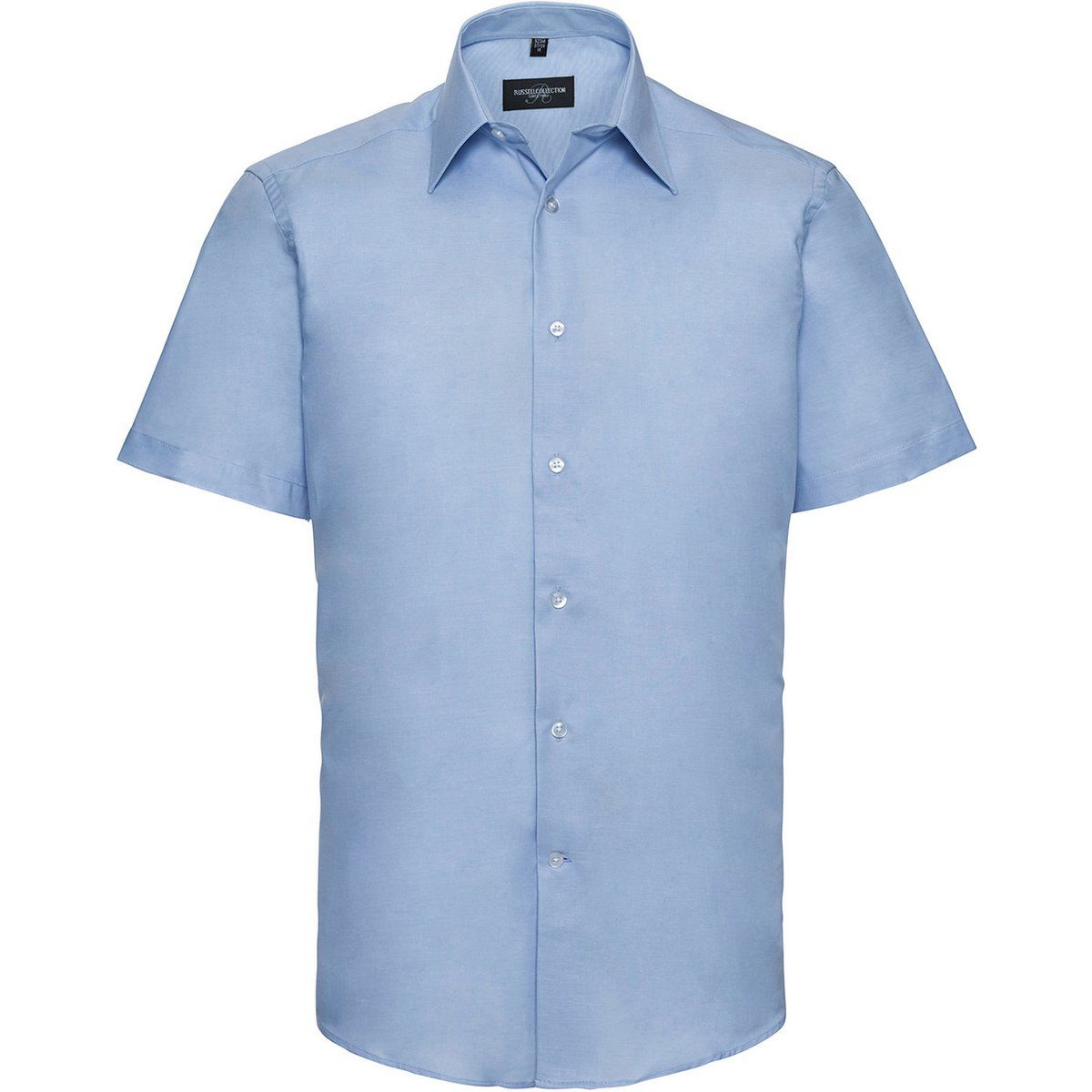 Herren Hellblaues Kurzarm Oxford Hemd