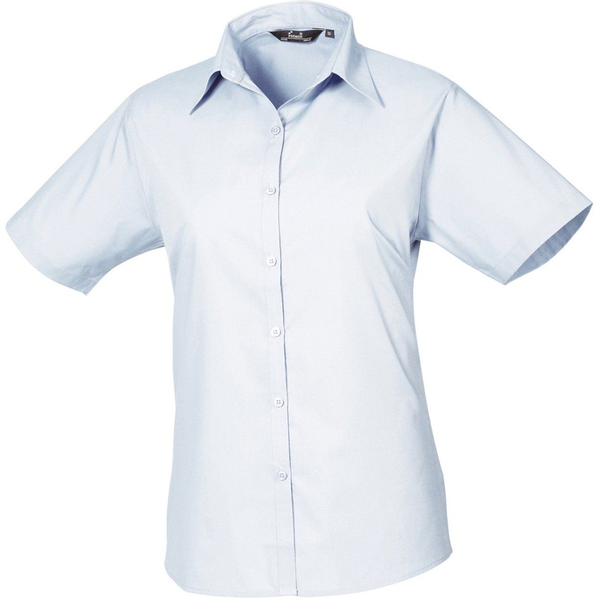 Klassische kurzärmelige Popeline Bluse