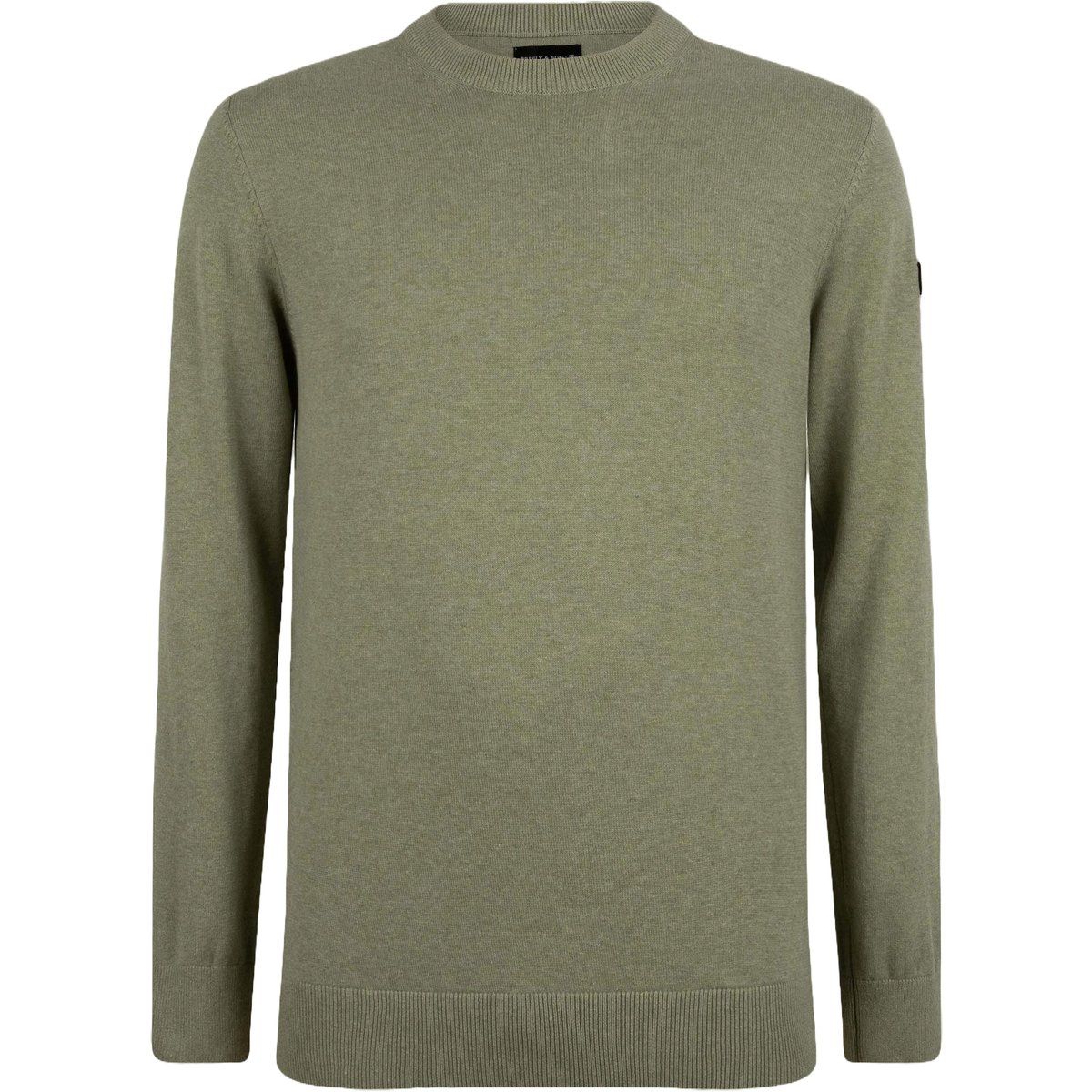 Baumwollpullover mit Rundhalsausschnitt