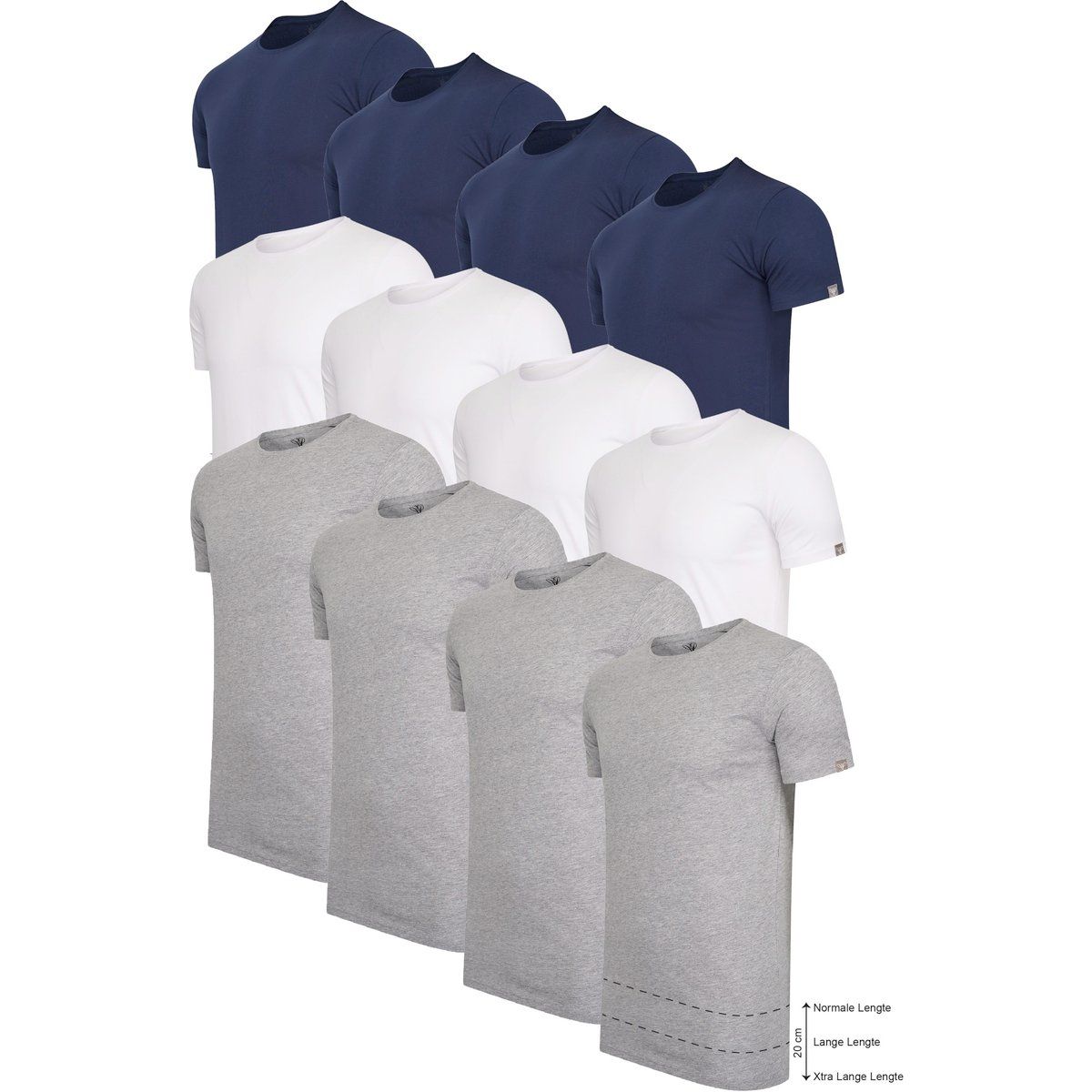 Klassisches T-Shirt-Pack mit Rundhalsausschnitt