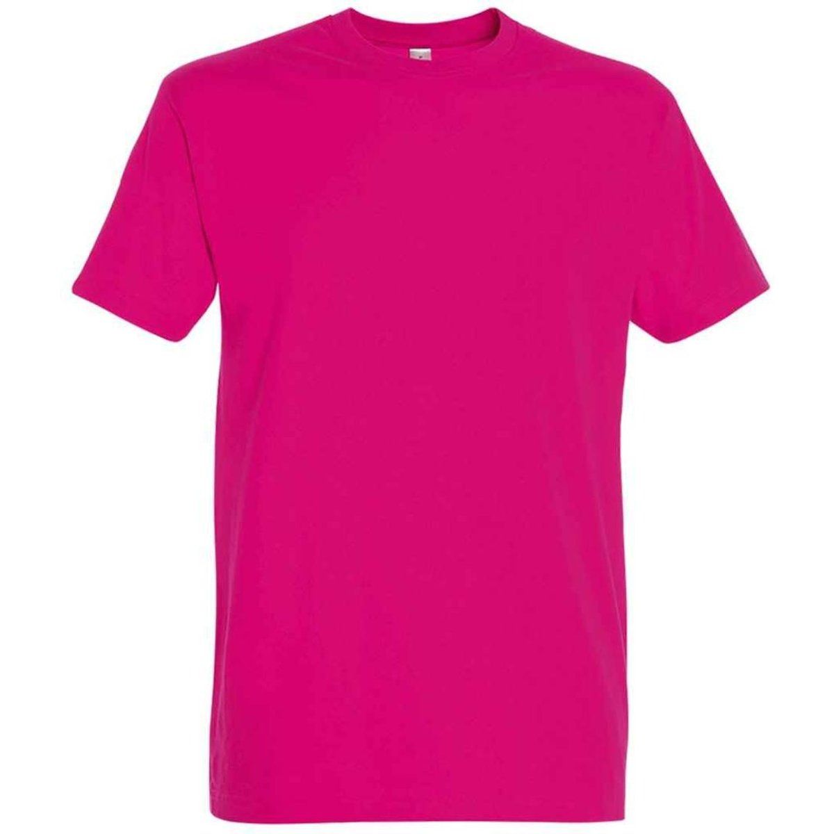 Klassisches Kurzarm-T-Shirt Fuchsia