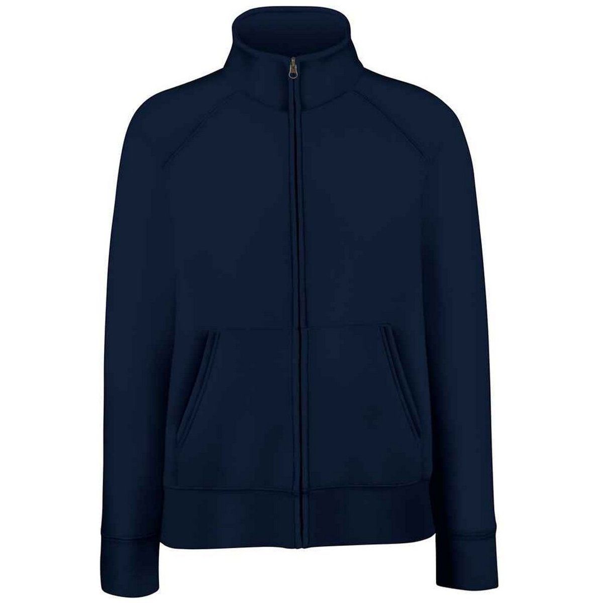 Marineblaue Jersey Jacke mit Reißverschluss