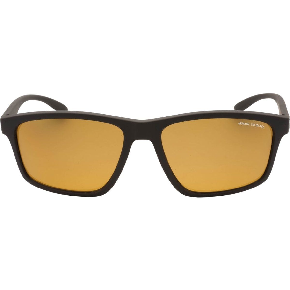 Sonnenbrille mit quadratischem Rahmen und braunen Gläsern