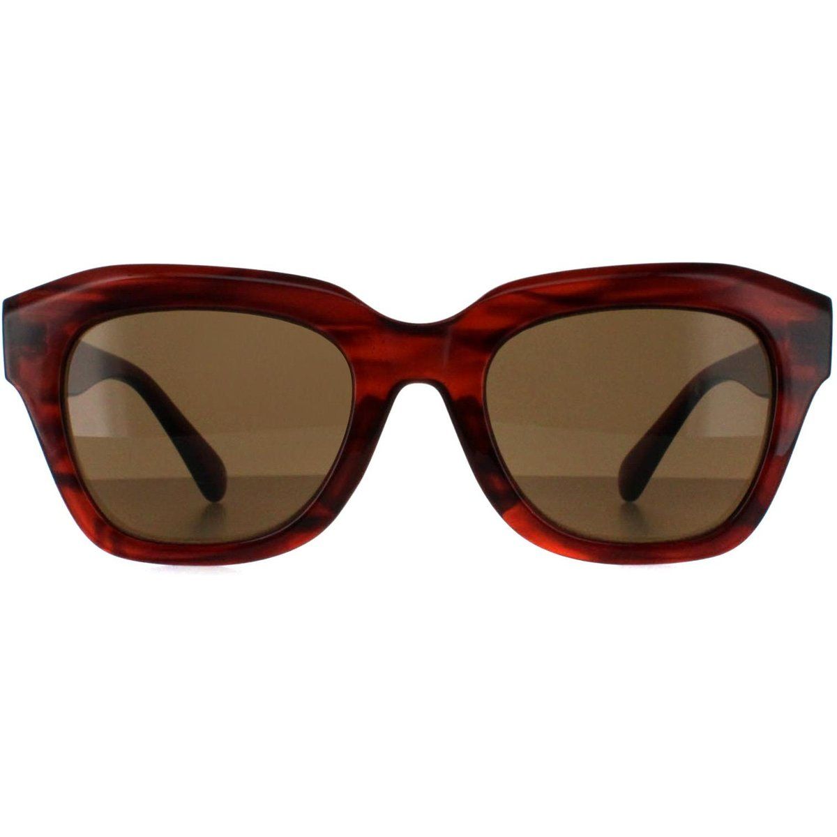 Quadratische Sonnenbrille in Braun Demi