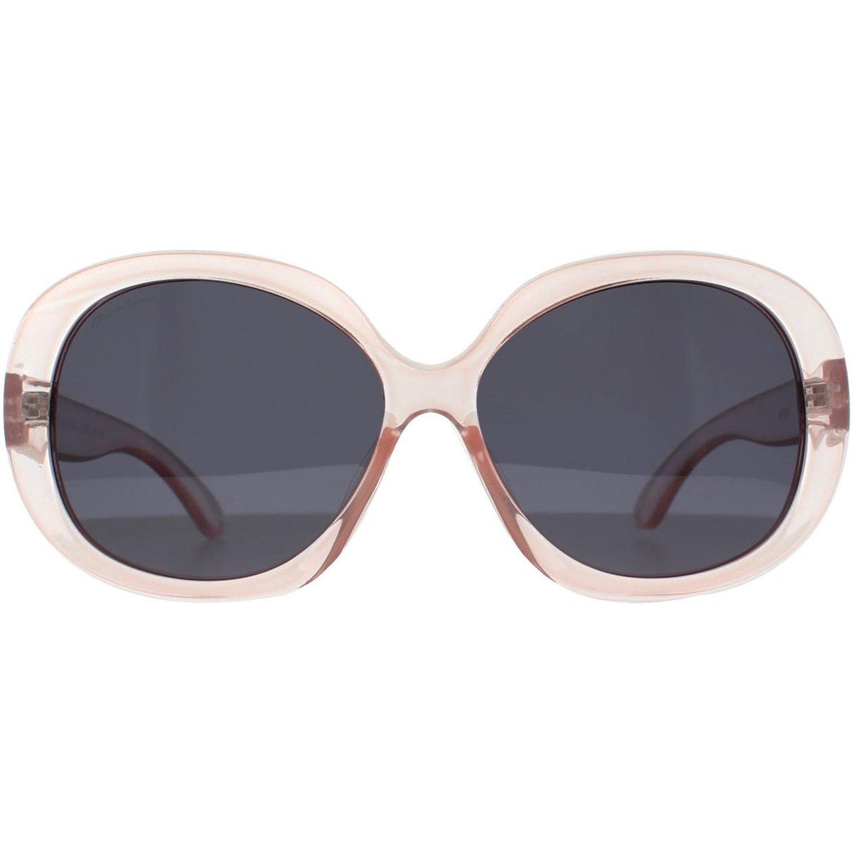 Runde übergroße Sonnenbrille in Transparentrosa