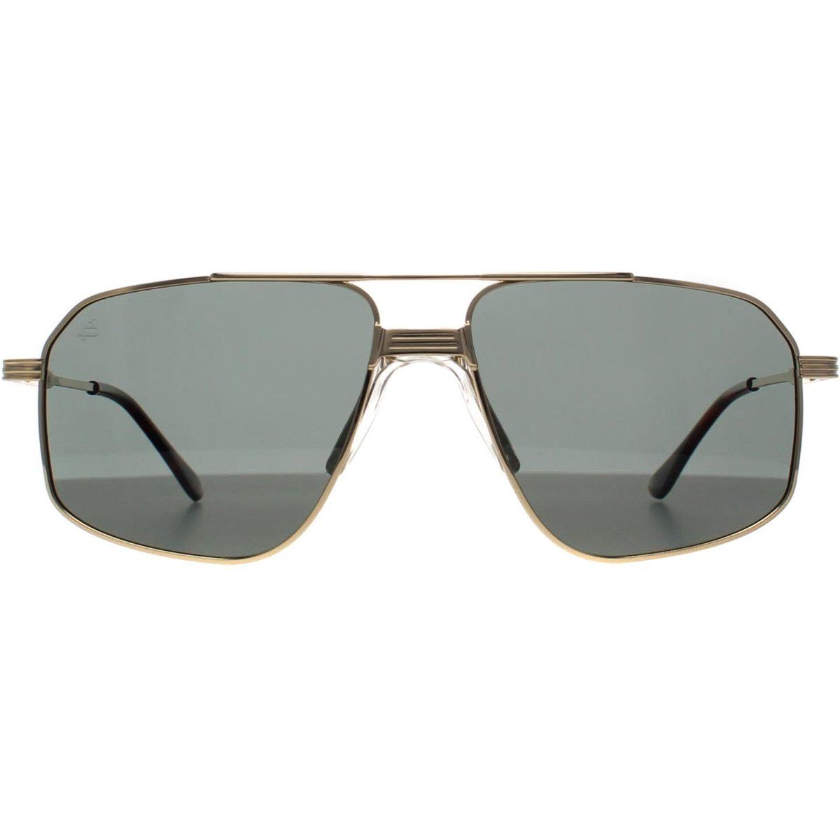 Quadratische Pilotenbrille Gold Grün