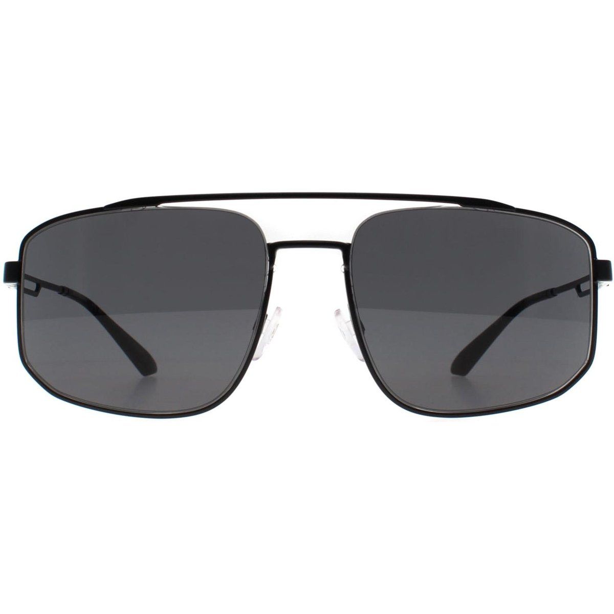 Matte Schwarze Quadratische Aviator Sonnenbrille