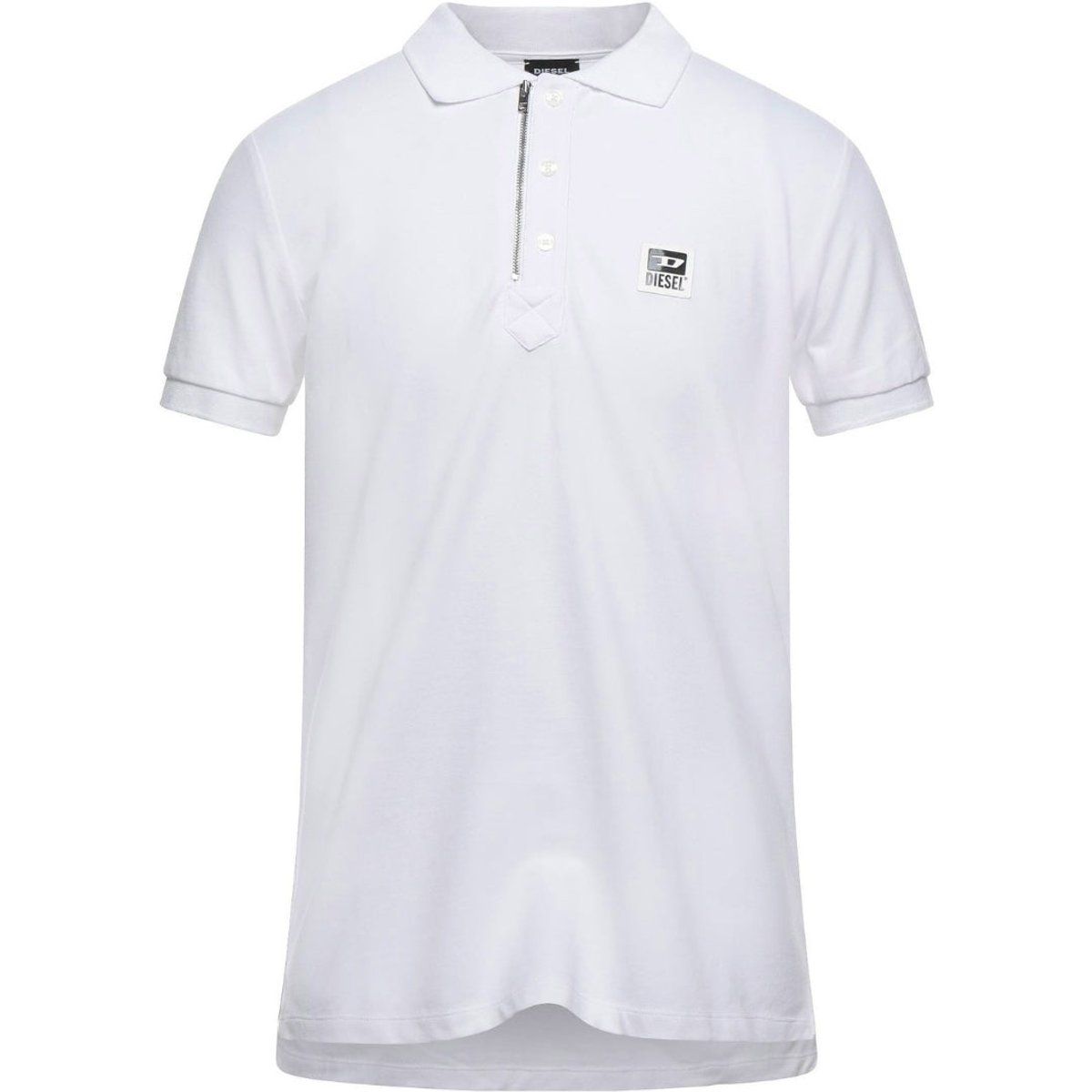 Weißes Poloshirt aus Baumwollmischung