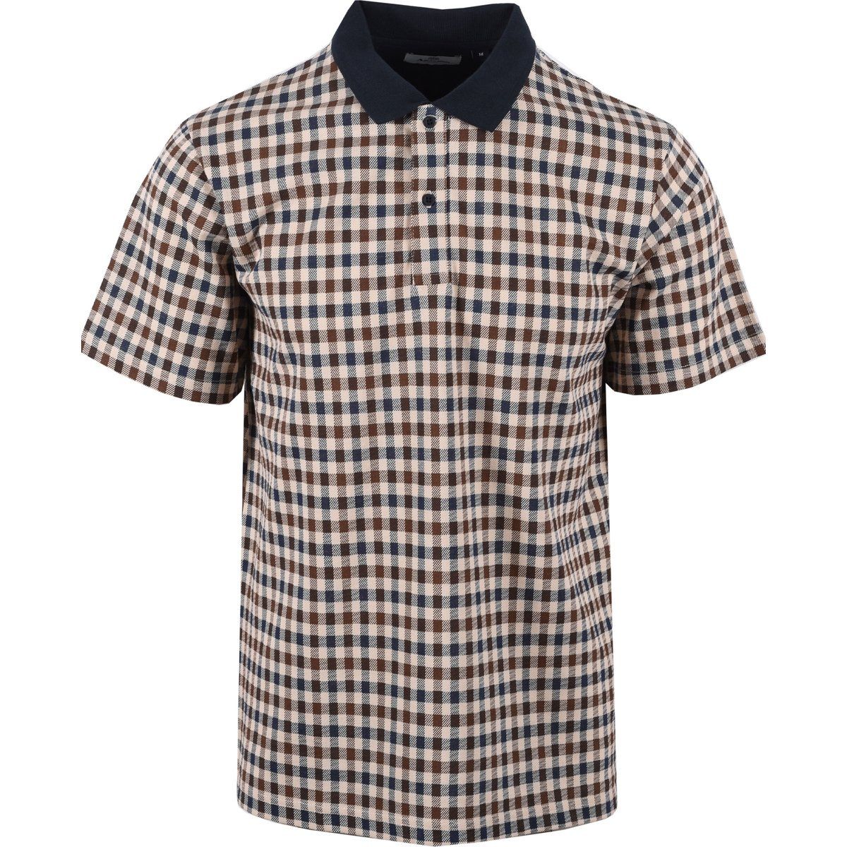 Gemustertes Piqué-Poloshirt mit Kragen