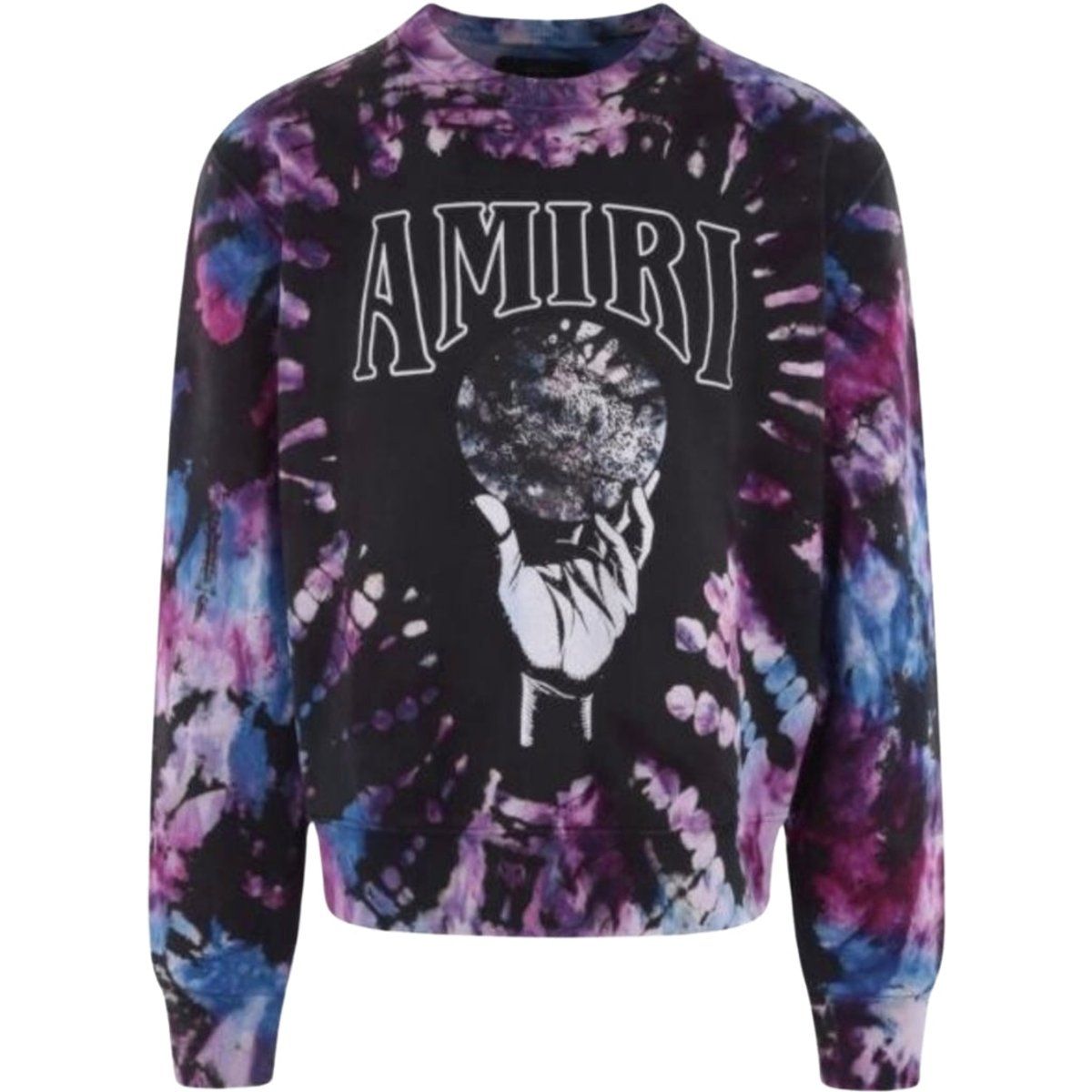 Sweatshirt mit Batik- und Grafikdruck