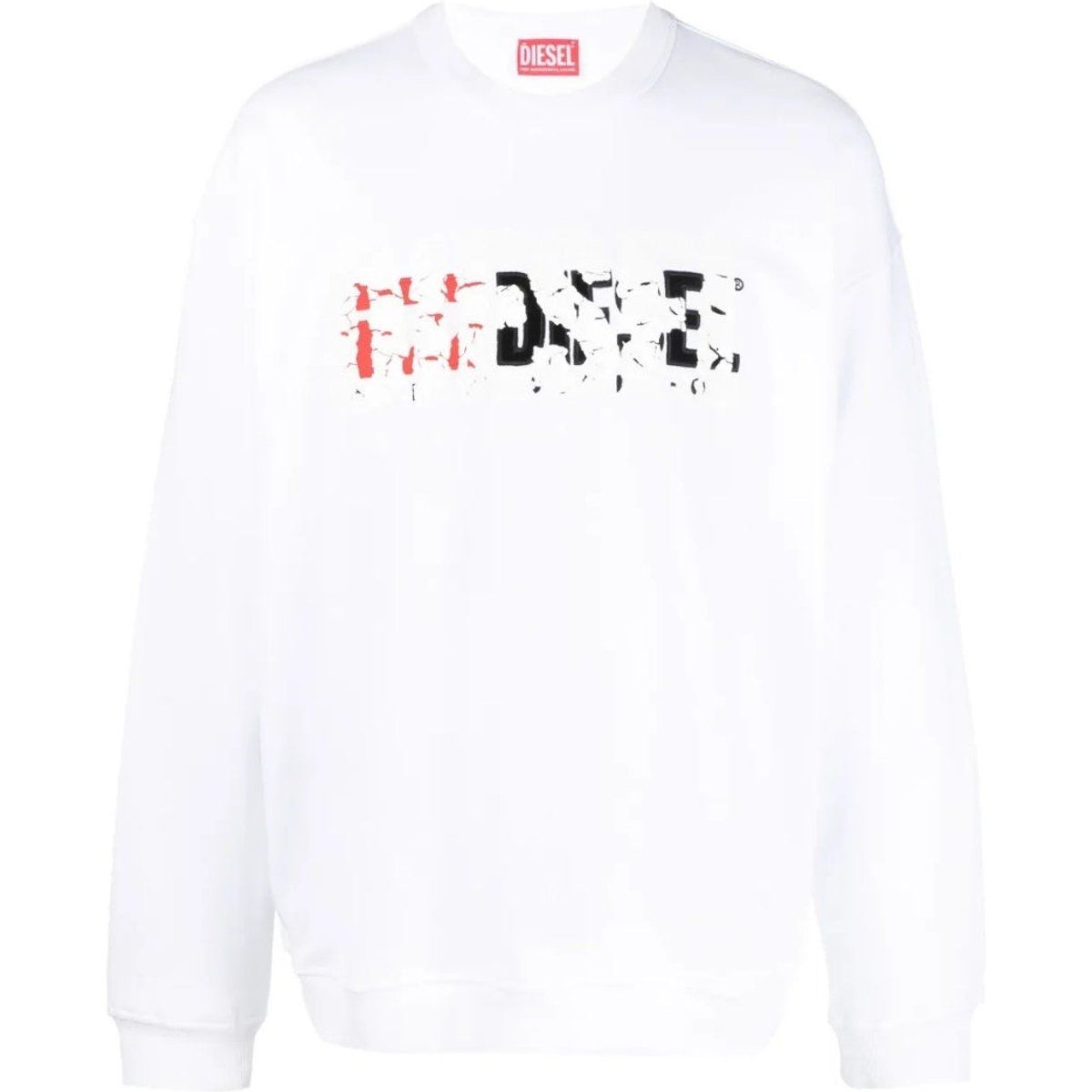 Weißes Baumwoll-Sweatshirt mit Logo-Print