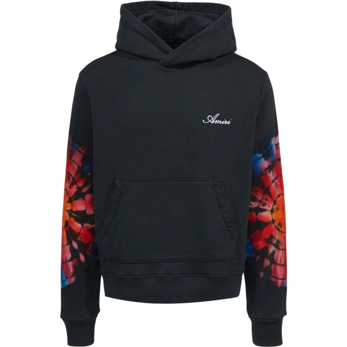 Baumwoll-Hoodie mit Batikärmeln