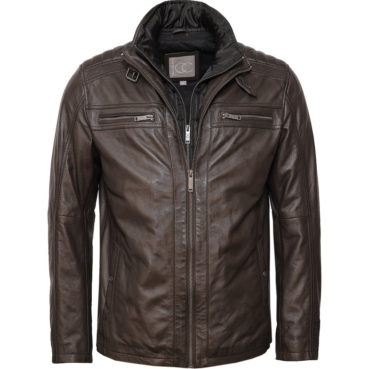 Herren braune Motorradjacke aus Leder
