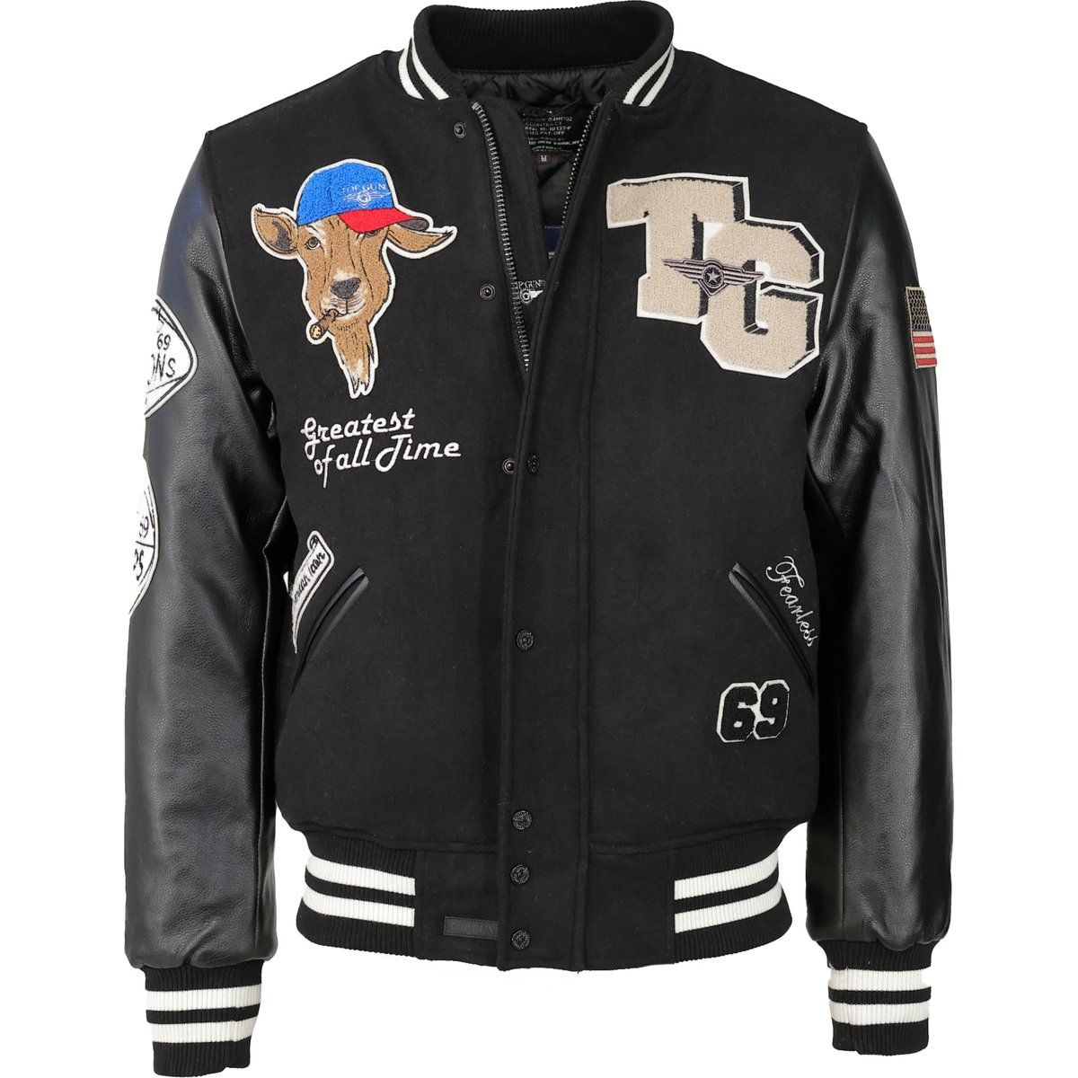 Top Gun Bomberjacke mit Ziegen-Patch