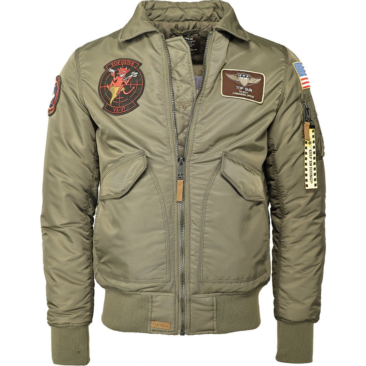 Top Gun Bomberjacke mit Aufnähern