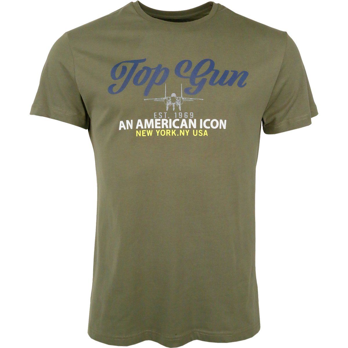 Olivgrünes Top Gun T-Shirt
