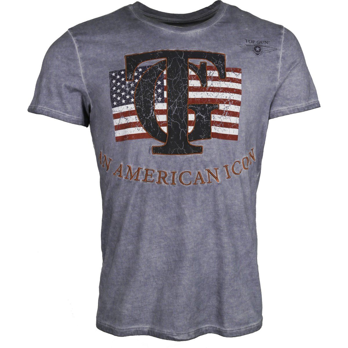 T-Shirt mit Amerikanischem Icon Grafikdruck