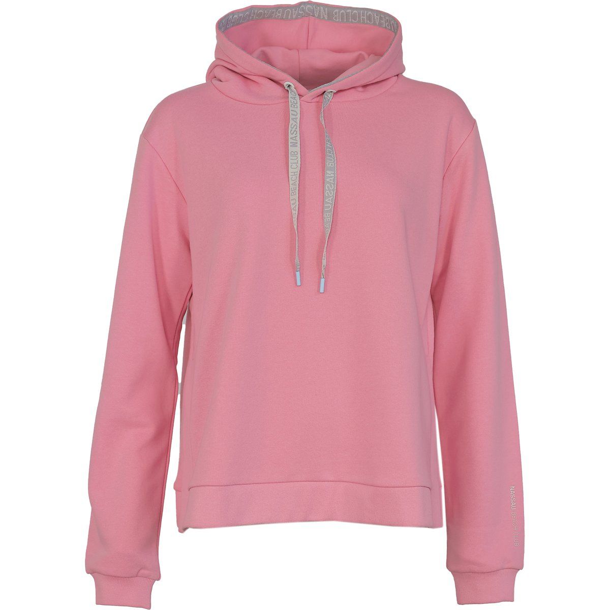 Lässiger pinkfarbener Hoodie mit Kordelzug