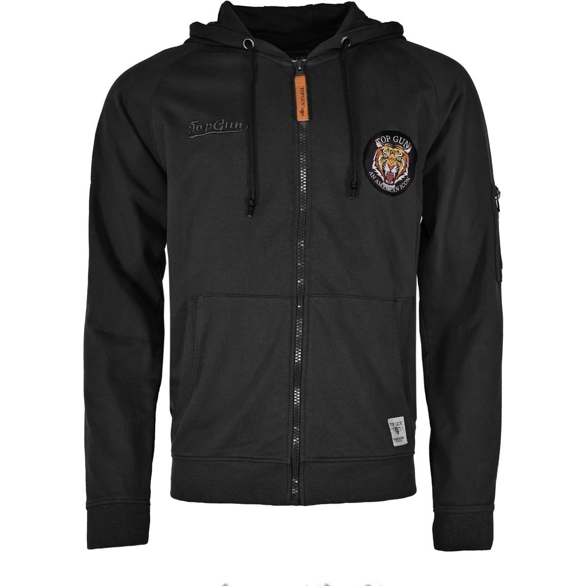 Top Gun Logo Kapuzenjacke mit Reißverschluss
