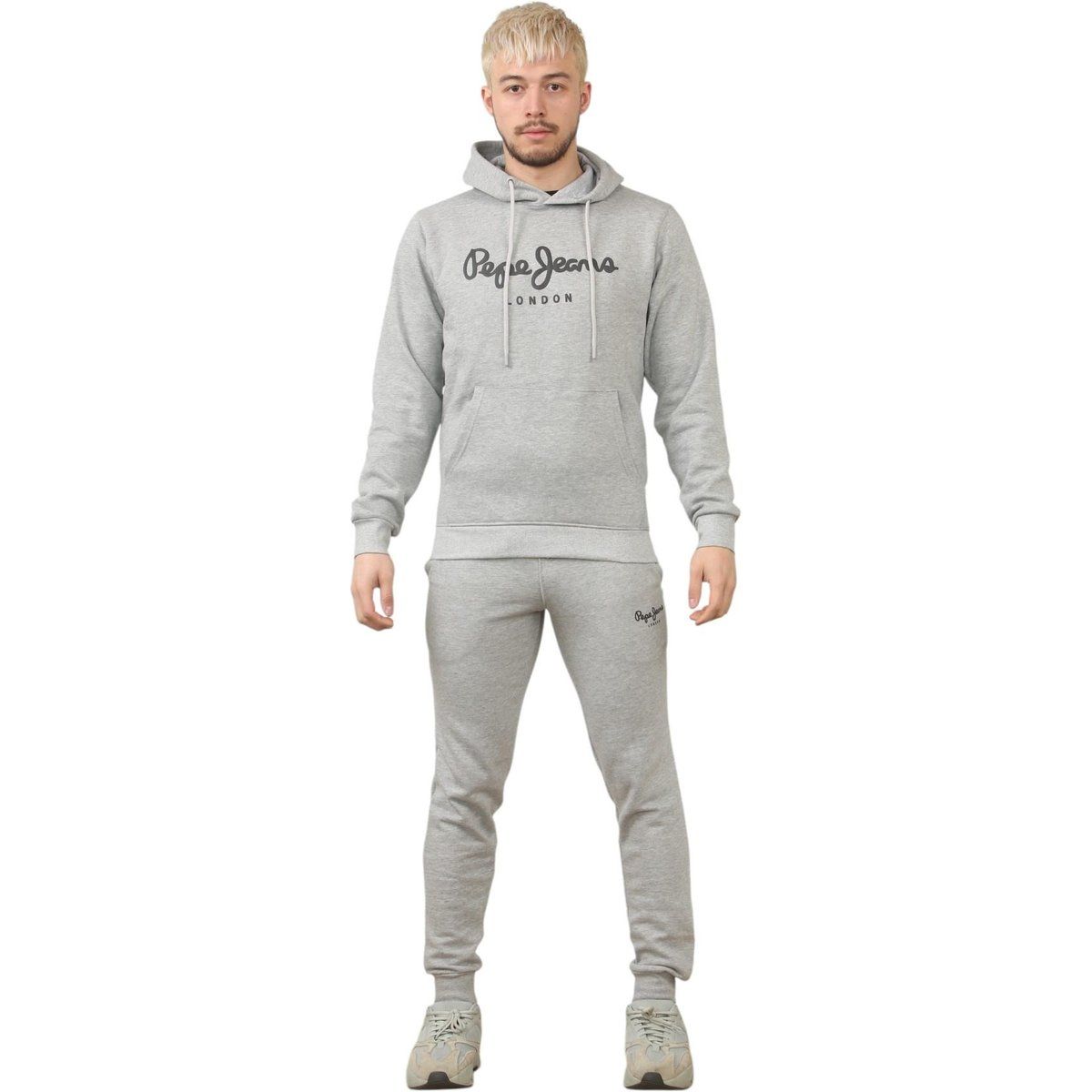 Herren Trainingsanzug Set in Grau meliert