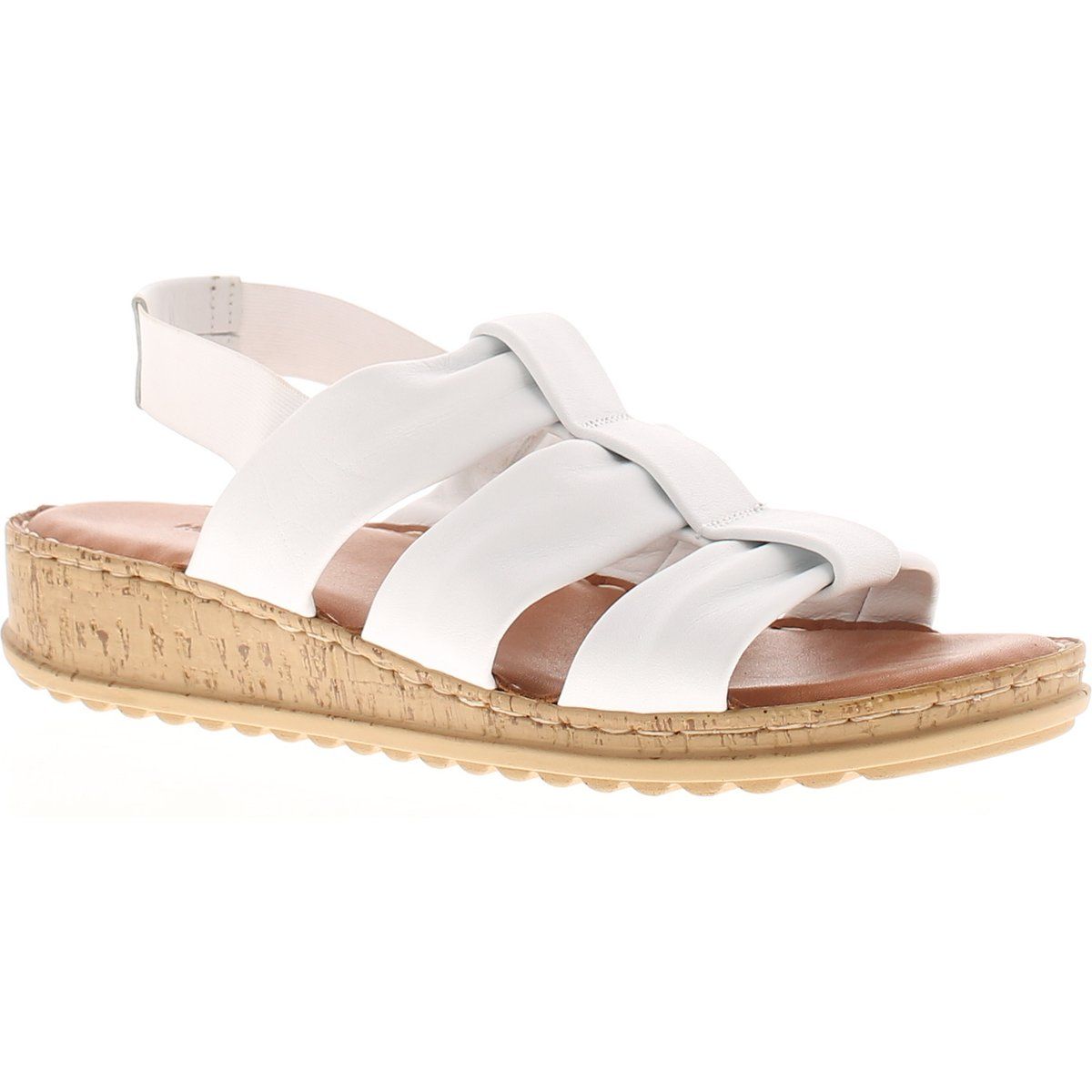 Hush Puppies Damen Sandalen Eden Leder Elastisch weiß