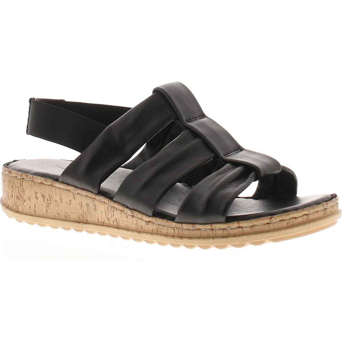 Hush Puppies Damen Sandalen Eden Leder elastisch schwarz
