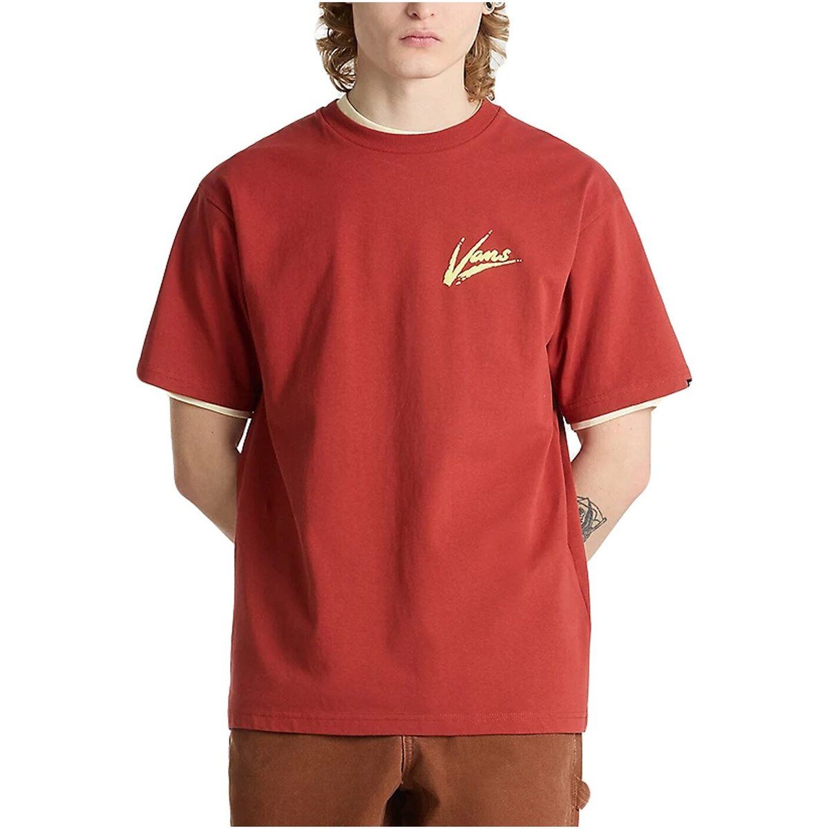 Locker geschnittenes Grafik-T-Shirt im Lagen-Look
