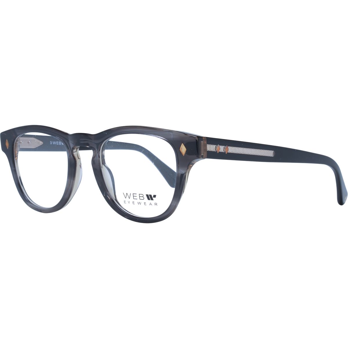 Quadratische graue Acetatbrille Vollrand