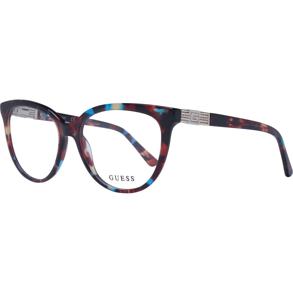 Gemusterte Vollrand-Rundbrille